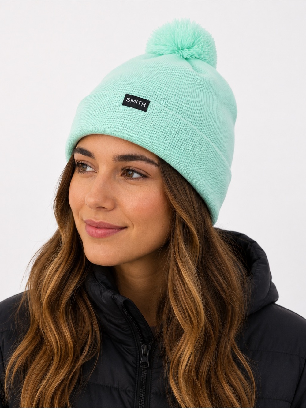SMITH Mint Pom Knit Beanie